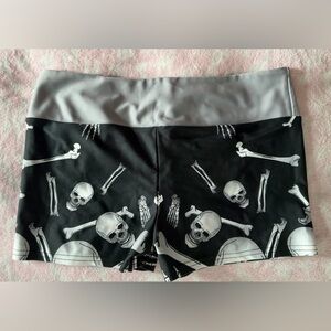 Brave Black and Gray skull Shorts